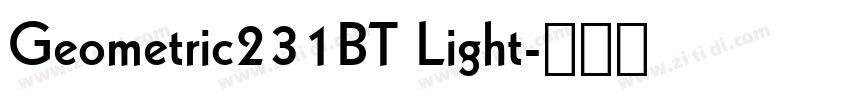 Geometric231BT Light字体转换